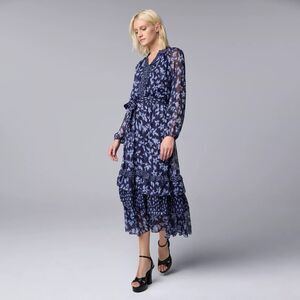 Simply Vera Vera Wang Dress Size XXL Ruffle Maxi NWOT Women’s Retail $59.99